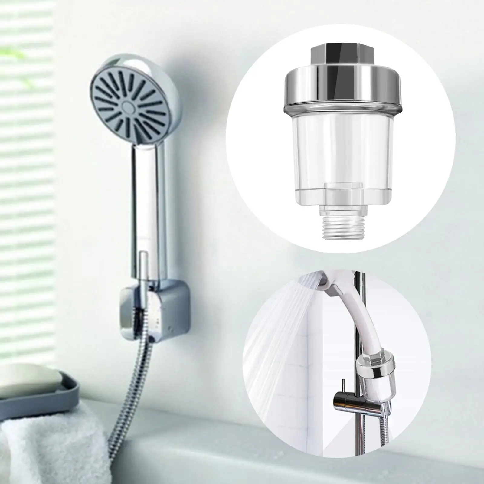 Anti-Scaling Faucet Filter, Heat Resistant Attachment Universal Shower Filter Bathing Kitchen