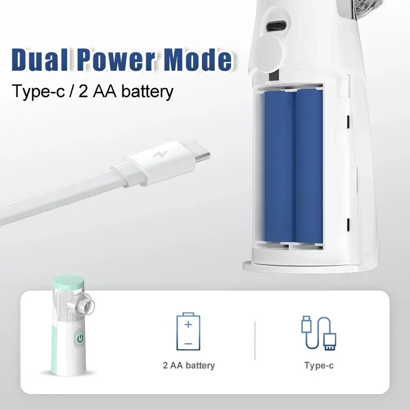 Nebulizador ultrasónico de grado médico, atomizador para bebés, niños y adultos, para la tos, el asma, oxímetro, mini nebulizador silencioso, inhalador portátil