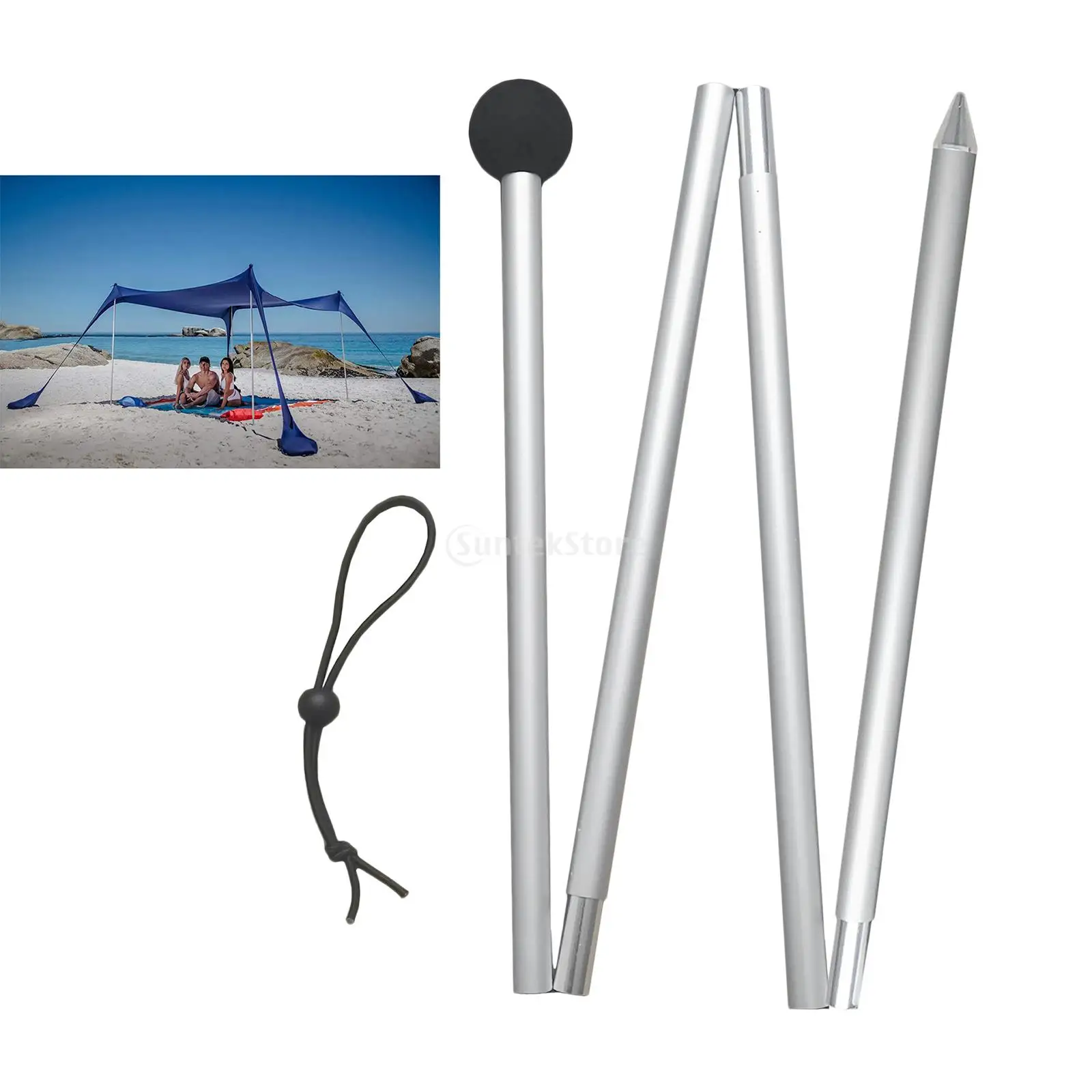 Tent Poles Telescoping Aluminum Alloy Stand Canopy Poles Camping for Canopy Shelter Tent Pole for Tarp 1.6M/2M Folding Tent Rods