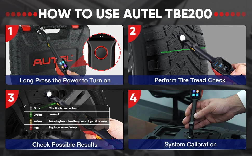 Autel MaxiTPMS TBE200E EU Reifenprofil Laser Detektor Bremsscheibe Verschleiß Dicke Diagnose Instrument Werkzeug Kompatibel Mit ITS600 – Detail 2