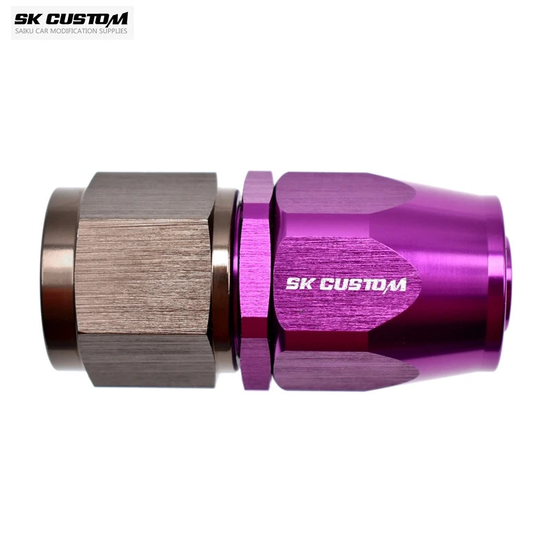 SK CUSTOM Aluminium Gevlochten Olieslangfitting Haakse Fitting Motorolie Radiatorfitting AN4 AN6 AN8 AN10