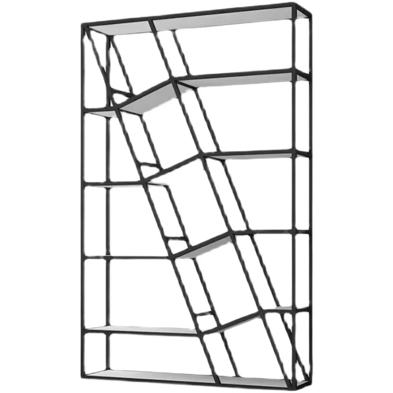 

Перегородка из кованого железа. Промышленная ветрозащитная витрина. Полка. Книжная полка из цельного дерева для гостиной. Полый шкаф. Офисный шкаф.