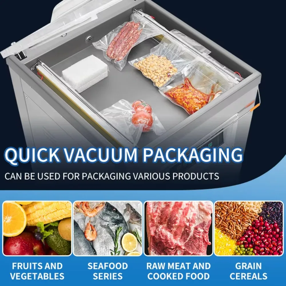 

DZ-400 Commercial Electric Single Chamber Vacuum Sealing Machine Food Vacuum Packaging Machine Foil Bags for Commodity Storage