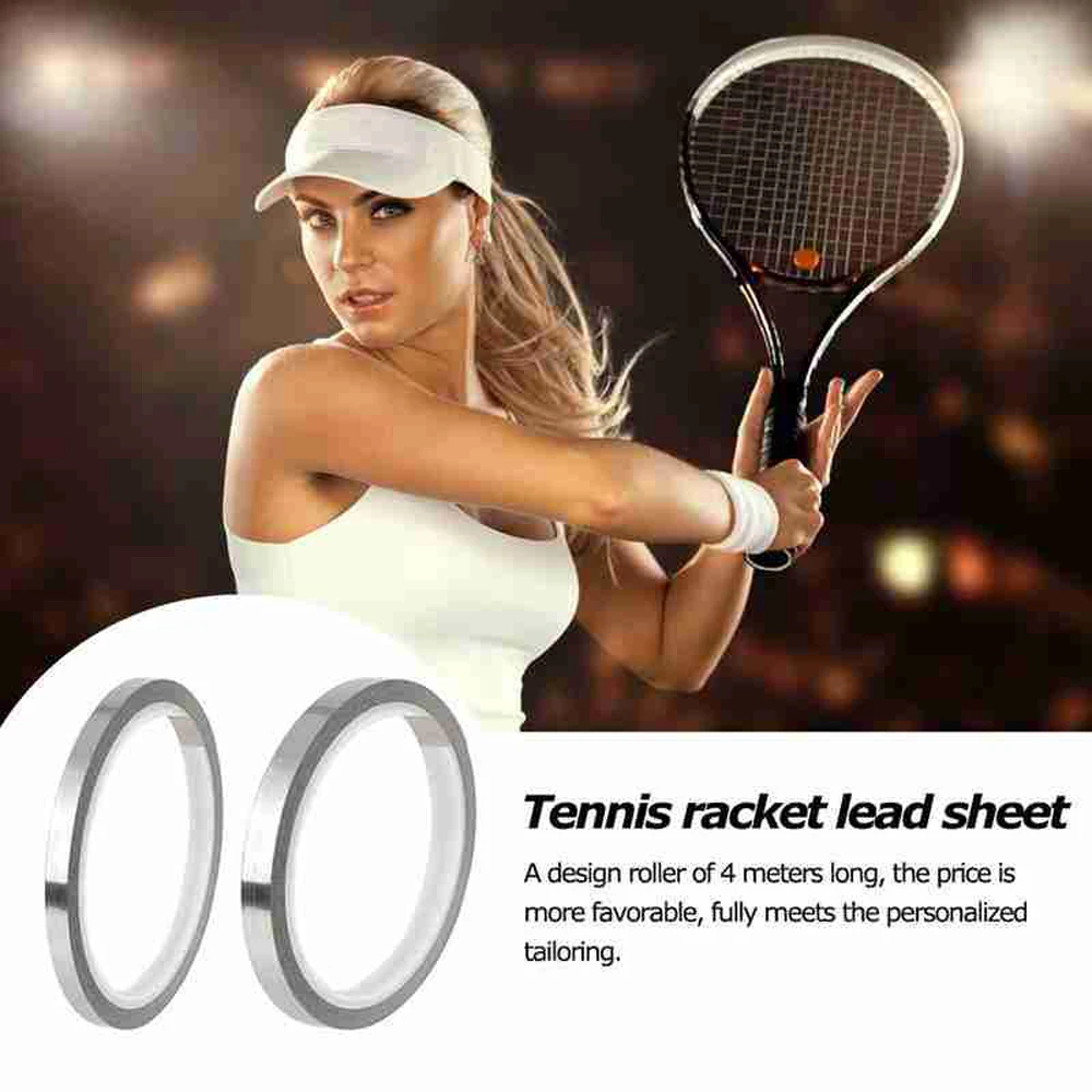 4 Meters Weighting Piece Lead Sheet Balance Strips Tennis Badminton Racket Golf Clubs Sheet Heavier Sticker Weighted Lead Tape