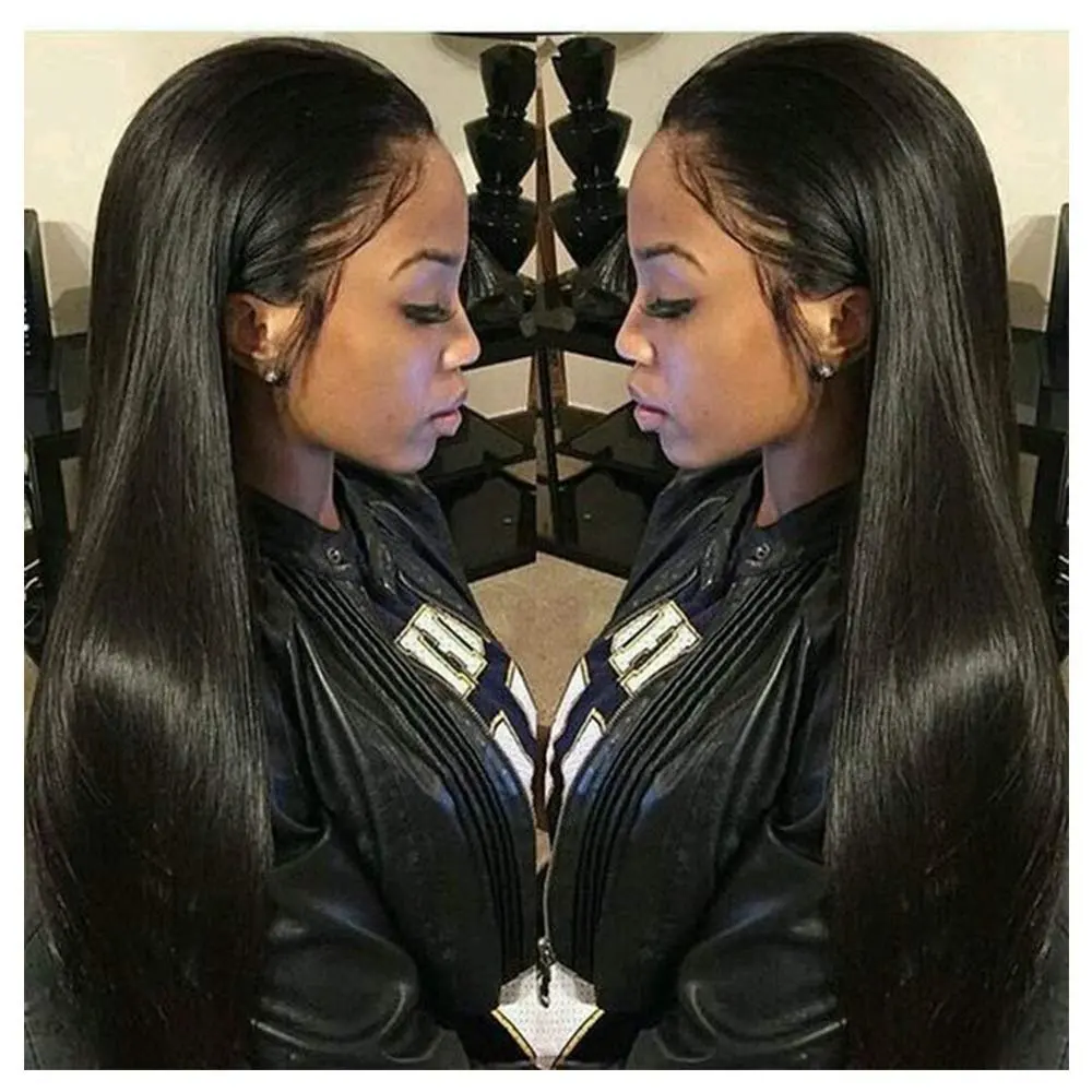 Melodie Bone Straight 13X6 HD Lace Frontal 13x4 Human Hair Wigs Glueless Transparent PrePlucked 150 Density