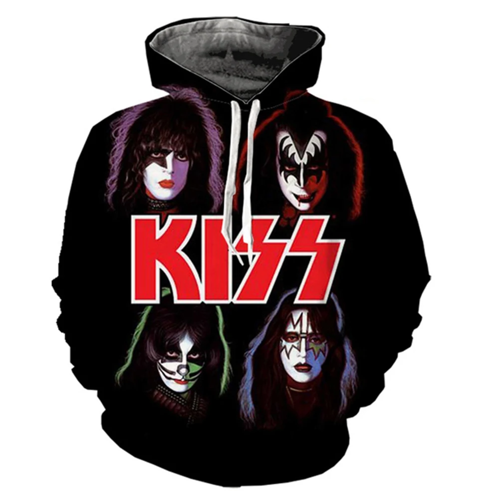 Rock Singer Kiss Band 3D Print Women/Men Hoodie Sweatshirt Streetwear Hip Hop Pullover Kids Hooded Unisex Oversize Clothing