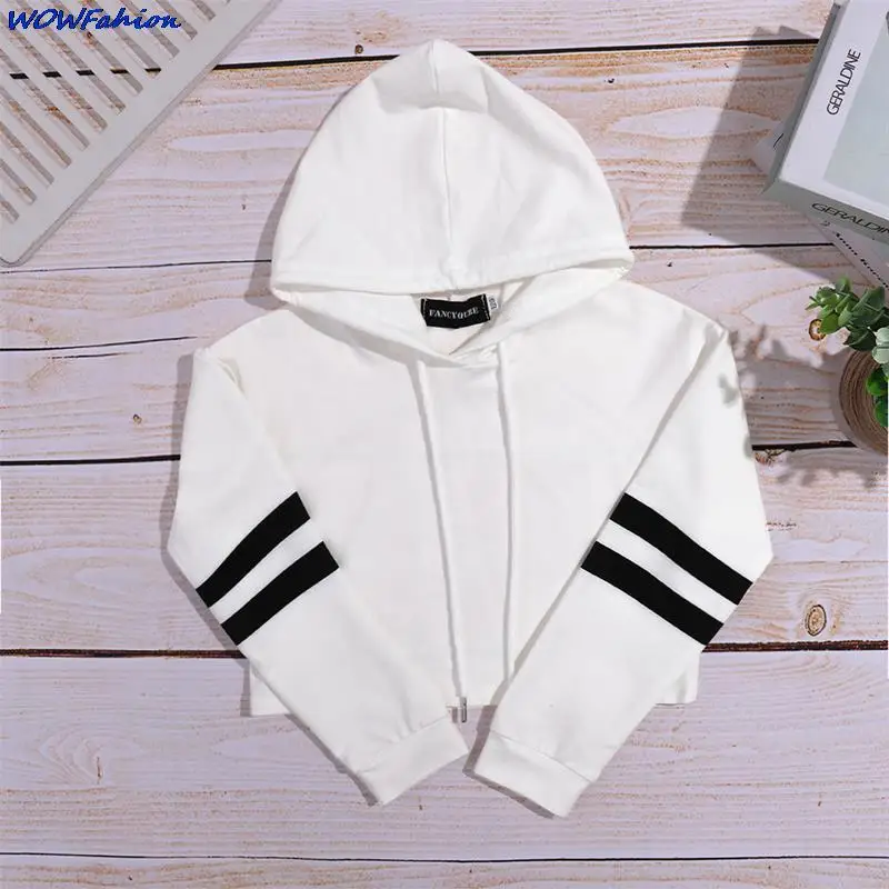 Unisex Solid Sleeve Long Pullover Hoodie Blouse Tops Hooded Casual Kids Sweatshirt Girls Boys Blouse Hoodie Casual Sweatshirts