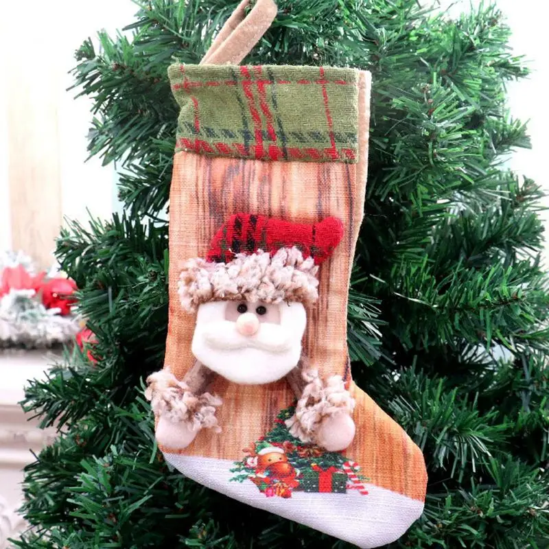 Christmas Decoration Christmas Socks Ornaments Pendant Small Boots Christmas Candy Pouch Bag Gift For Winter Christmas