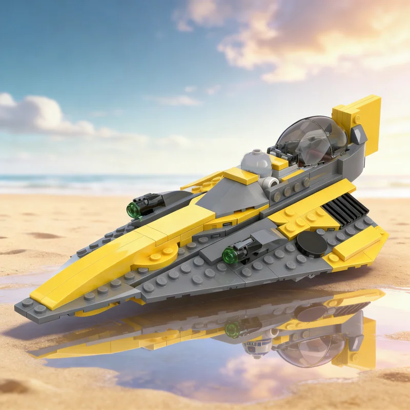 217pcs MOC Anakin S Delta 7b Starfighter Rework Star Battle Model Building Blocks Creative Display Gift Collectible Decor Kids