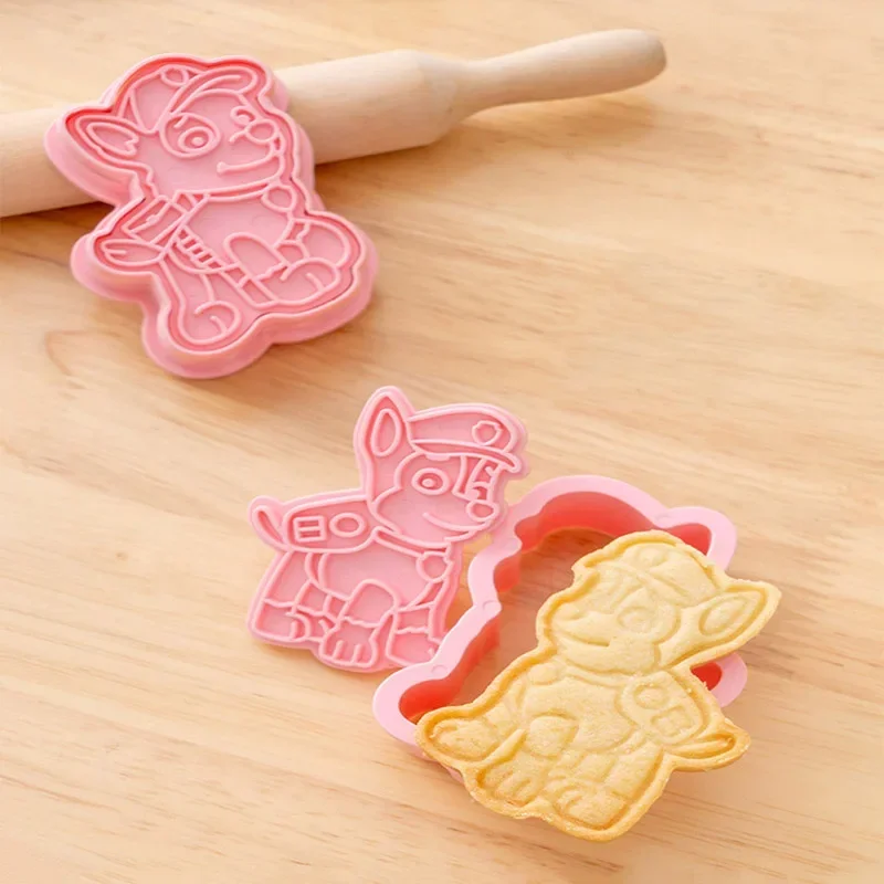 Paw Patrol Anime Figure Chase Cookie Mould Plastic DIY Baking Tools Frosting Crackers Press Mold Cutter Set Cartoon Cake Tooling