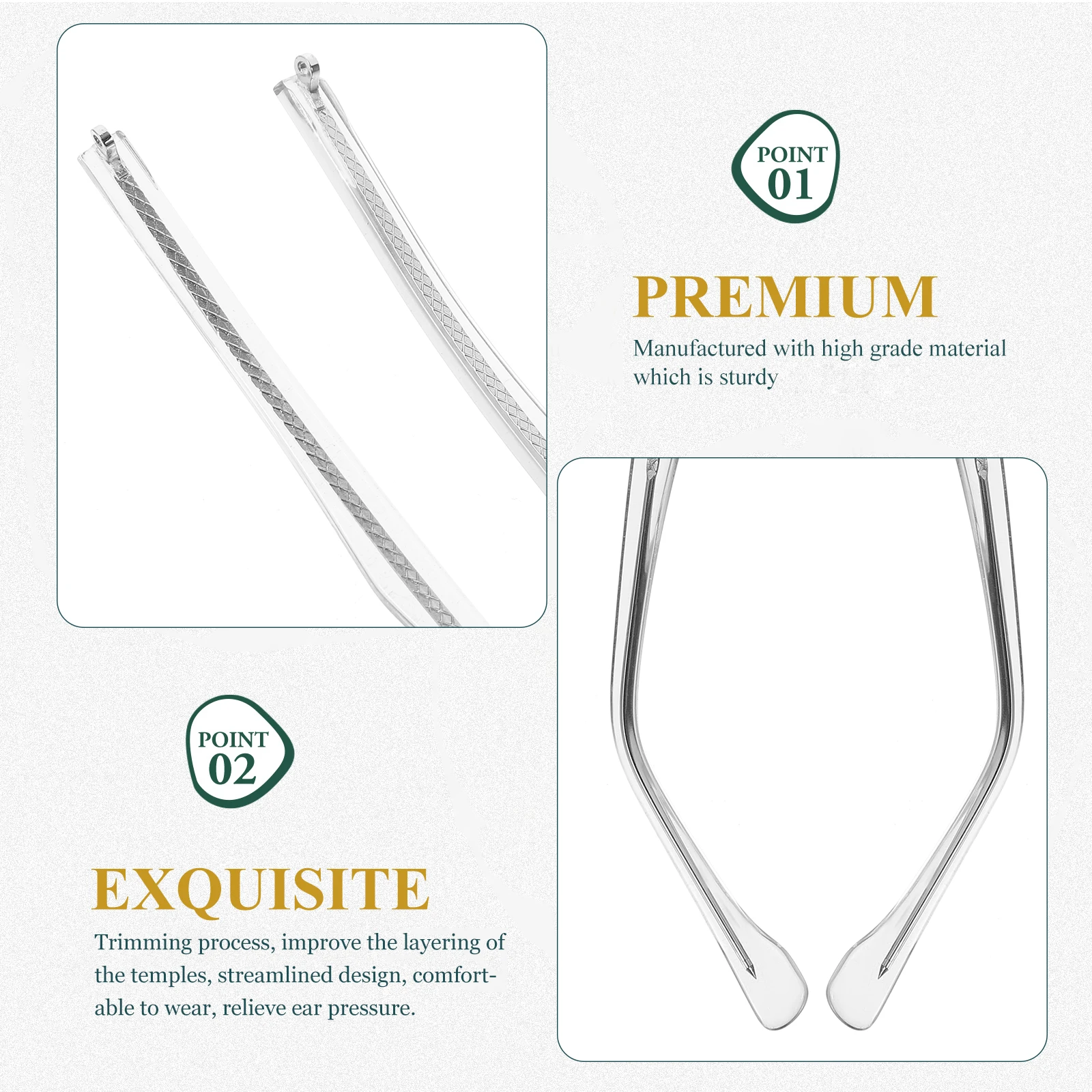 

Metal Temple Accessories Glasses Arms Eyeglass Replacement Repair Legs Temples for