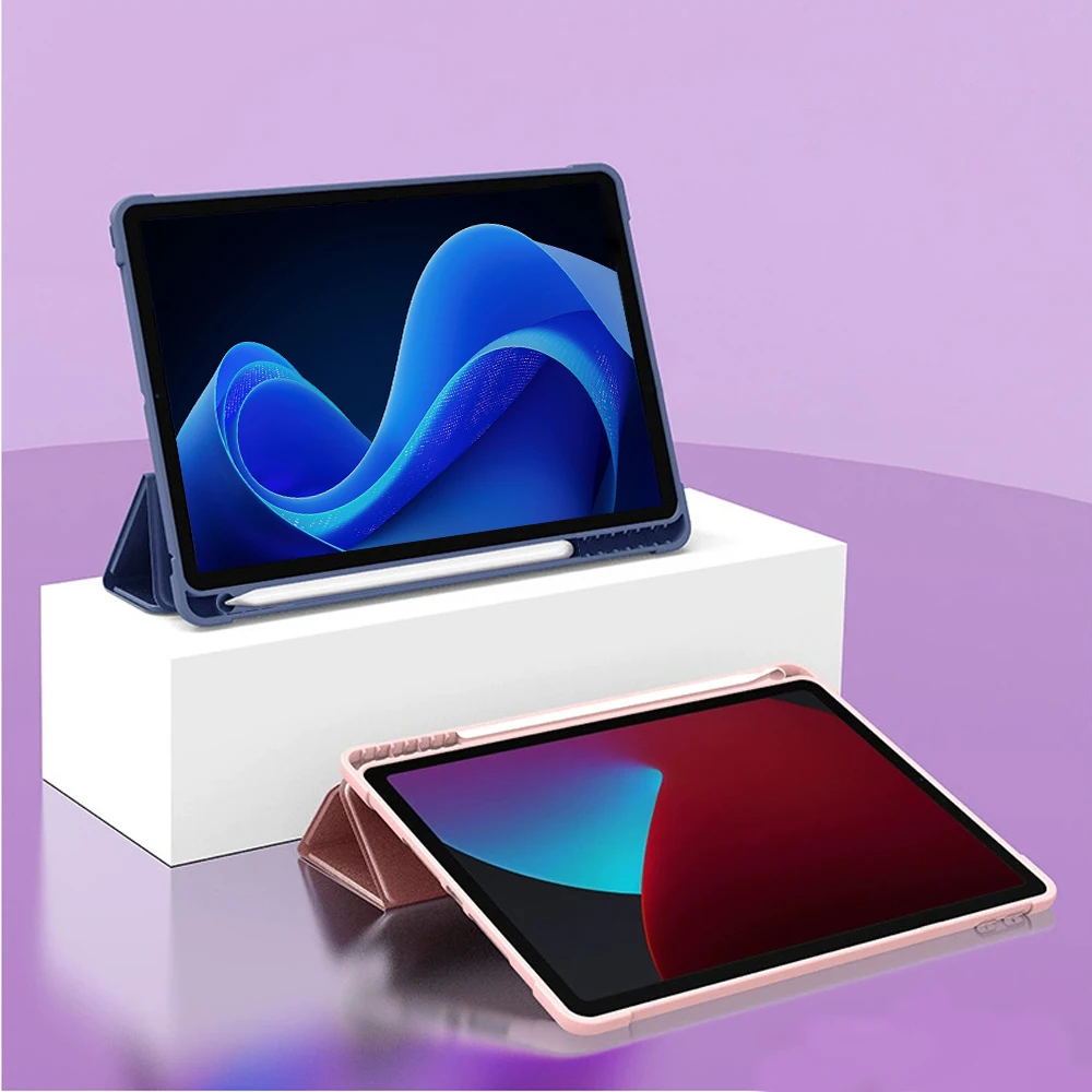 Pencil Case for iPad 9.7 10.2 10.5 5th 6th 7th 8th 9th Generation Air 1 2 3 Pro 10.5 Trifold Stand Flip Cover With Pencil Holder image 2
