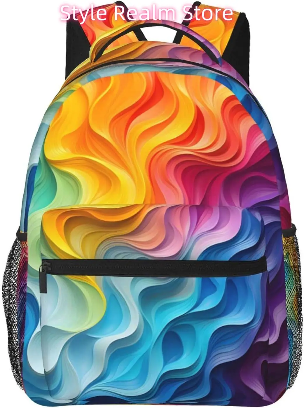 

laptop bag back to school Art Cartoon Texture Pattern Lightweight Laptop Backpack Lightweight Multipurpose Travel Casual Daypack