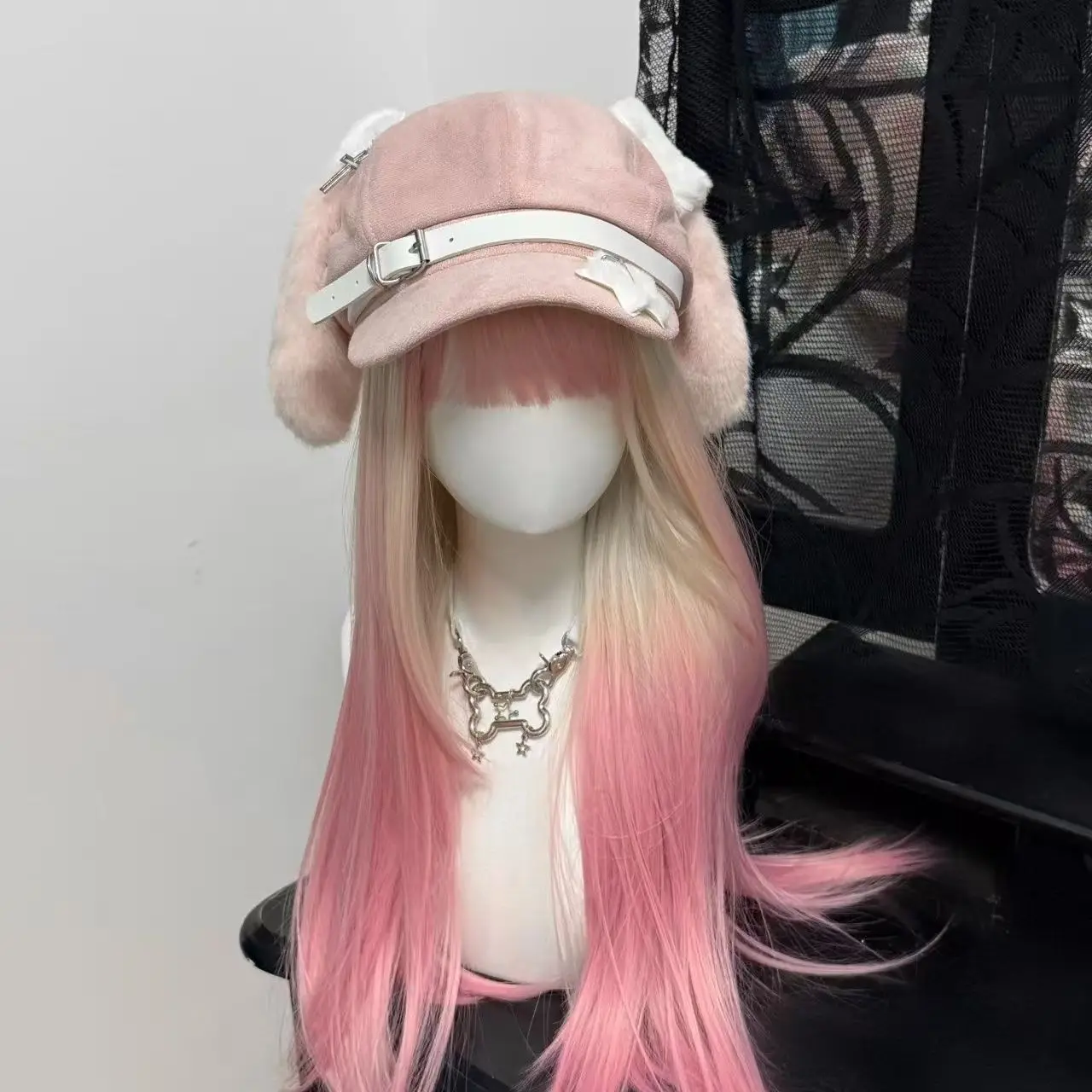 2025 Ladies' Original Bone-Structure Long-Eared Puppy Ear Subculture Beret Artist's Charming Baseball Cap Huanjie