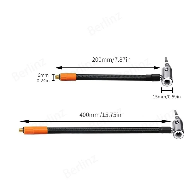 Mandrino dell\'aria di bloccaggio M6 con tubo dell\'aria, filettatura Fine della valvola del pneumatico Standard, adattatore per tubo di gonfiaggio