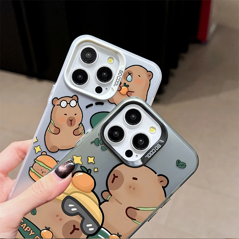 كابيبارا الكرتون الحال بالنسبة لسامسونج غالاكسي A16 A06 A55 A35 A25 A15 A05 A05S A54 A34 A24 A14 A73 A53 A33 A23 A13 A52 A32 A52S A22