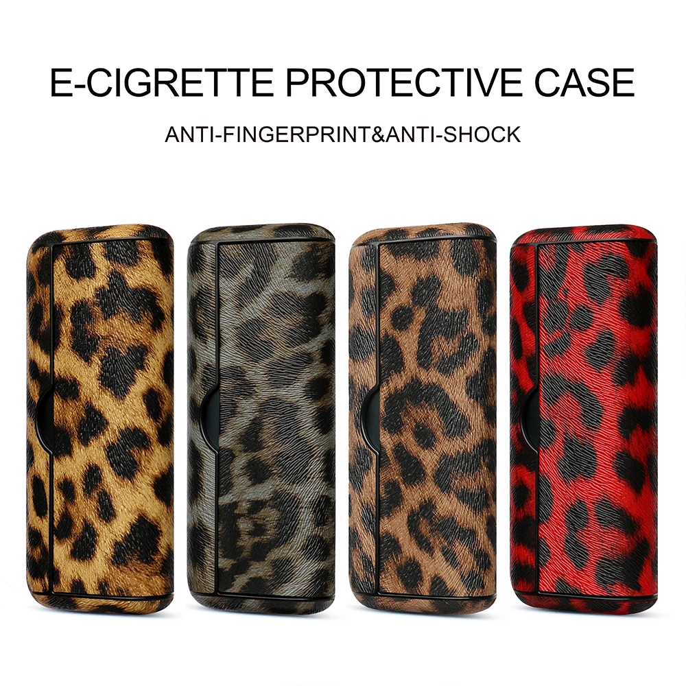 Leopard Print for IQOS ILUMA Prime Leather Case E-cigarette Box Cover Bag Cases Holder Pouch Protective Accessories 4 Colors