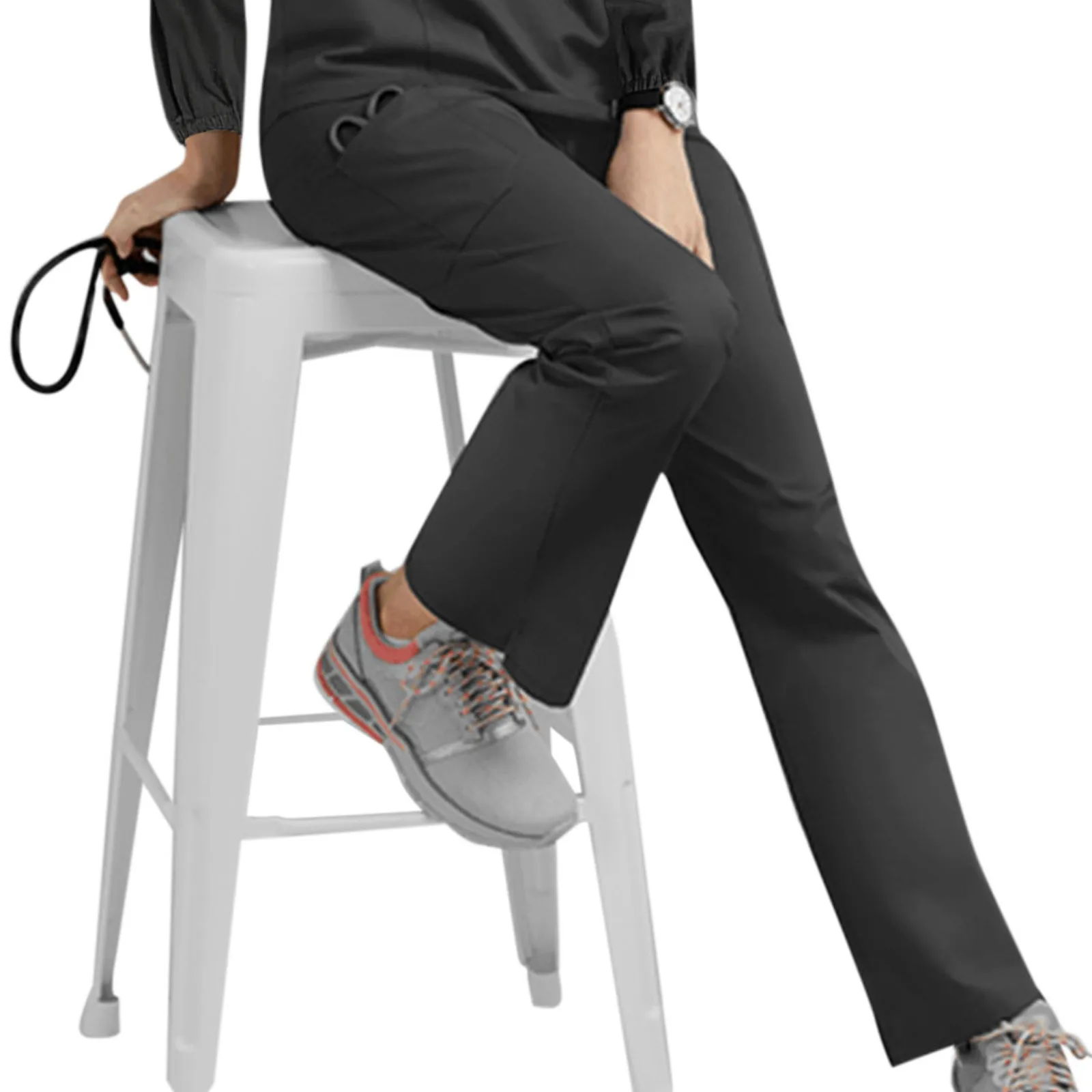 Verpleegstersuniform Werkkleding Broek Dames Hoge taille Effen kleur Operatiekamer Wokers Broek Medische chirurgie Beschermende kleding