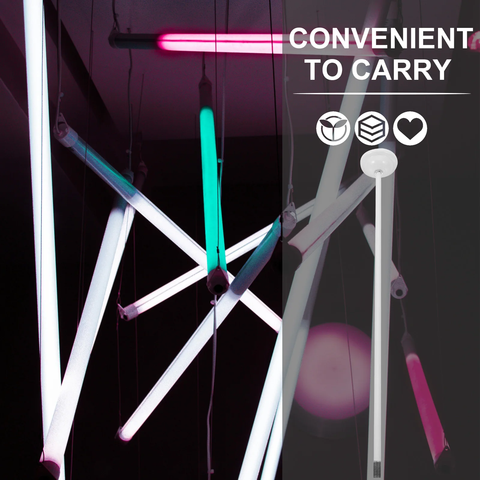 

Sturdy Light Pole For Fluorescent Lamp Hanging Rod Durable Lamp Support Chandelier Extension Rods Downrods For Pendant Lights