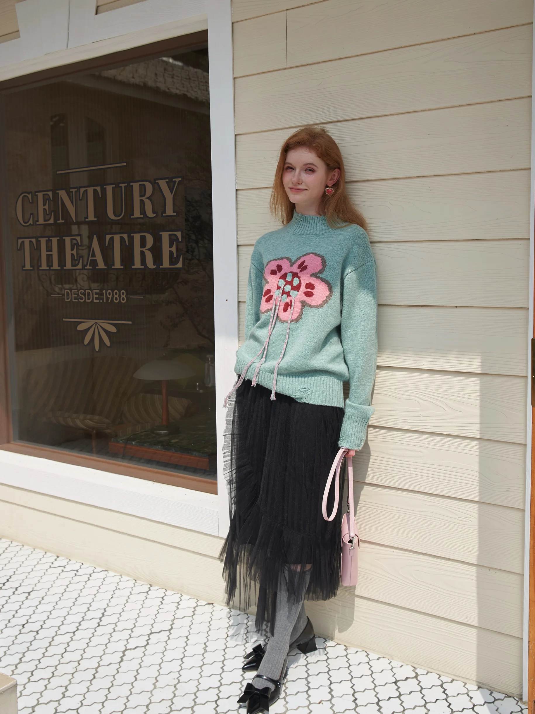 

Bla Lace Pleated f Skirt High Waist Sa Tie Spring Summer Autumn Winter Versatile Face Skirt Sweet Sle Long Skirt