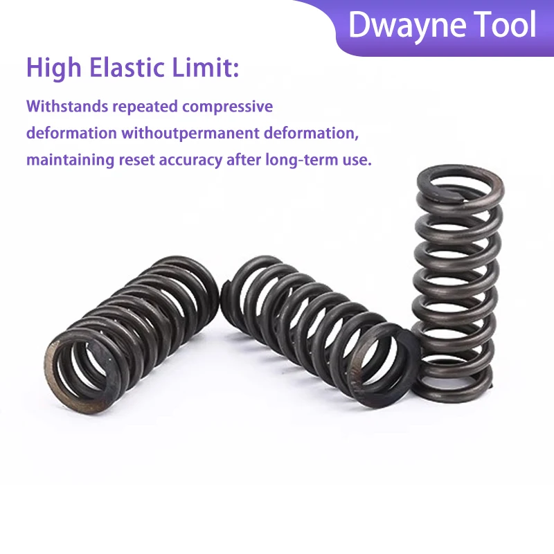 WD4.5mm High Carbon Steel Compression Springs - 65MN Heavy Duty Shock Absorption Return Coil for Automotive, Machinery, Molds