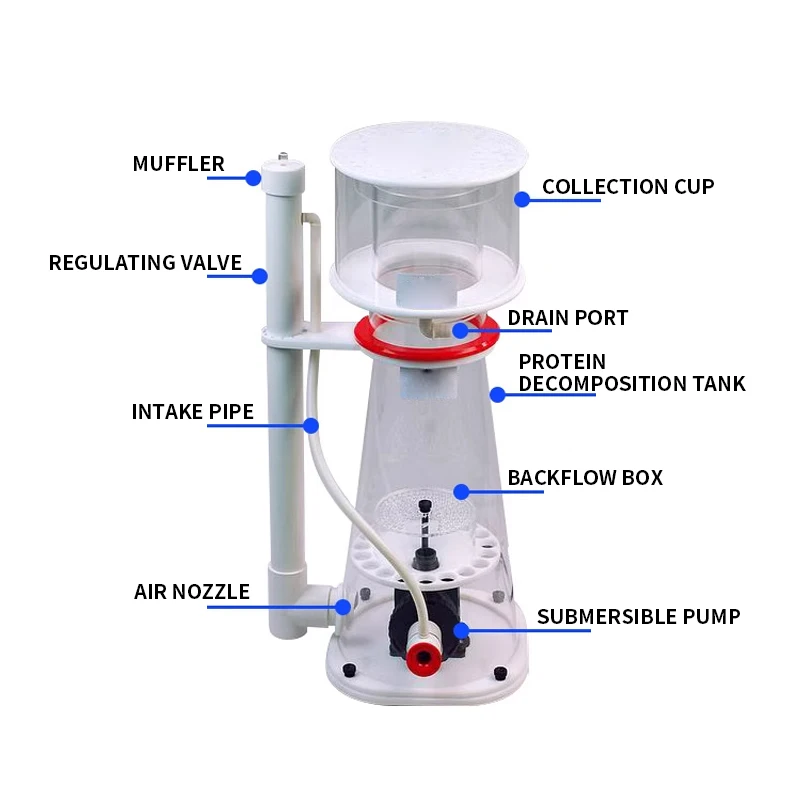 BM protein skimmer built-in silent nitrogen generator bottom filter seawater tank seawater purification