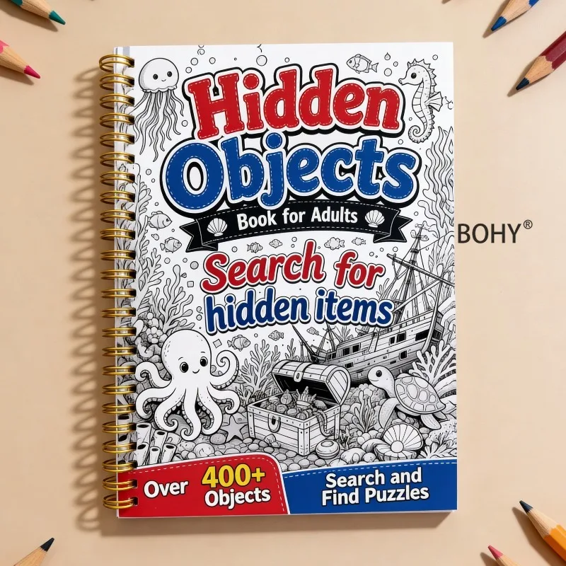1 Puzzlespielbuch, geeignet für Erwachsene/Jugendliche zur Stresslinderung, mit reichhaltigen handgezeichneten Szenenmustern, insgesamt 25 Seiten im A5-Format – Detail 5