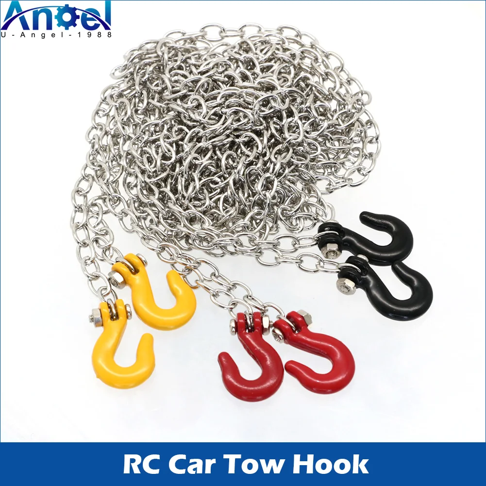 Uangel Gancho de Reboque Decorativo para Reboque RC, Acessórios Metálicos de Atualização para Carro RC Crawler 1:10, Carro Axial SCX10 Traxxas TRX4
