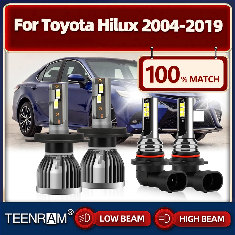 

40000LM LED Headlight Bulbs 240W High Low Beam Car Fog Lights 6000K 12V For Toyota Hilux 2004-2013 2014 2015 2016 2017 2018 2019