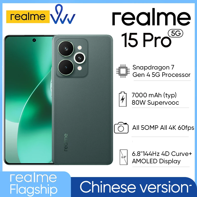 [World Premiere] realme 15 Pro 5G Smartphone China Version 6.8