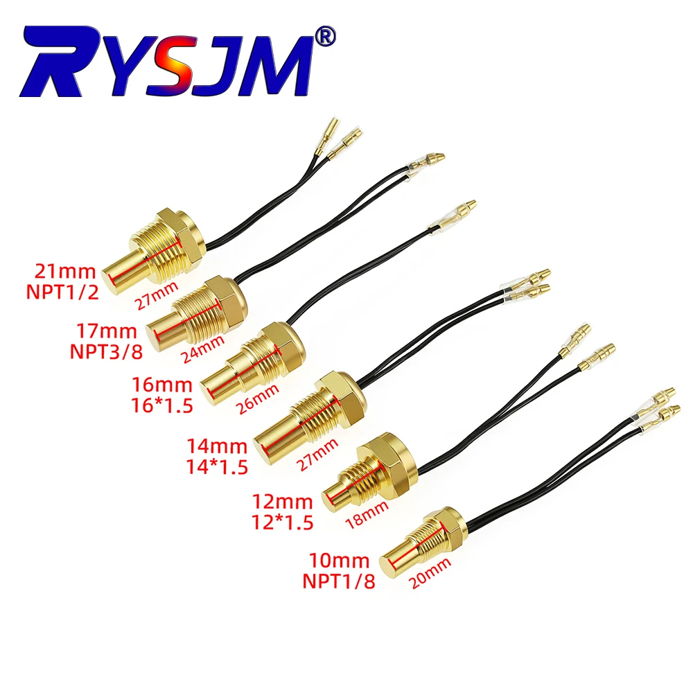 Water Temperature Sensor 10MM 14MM 17MM 21MM NPT1/8 temp sensor thread for Train Turck Boat Ship Vehicle