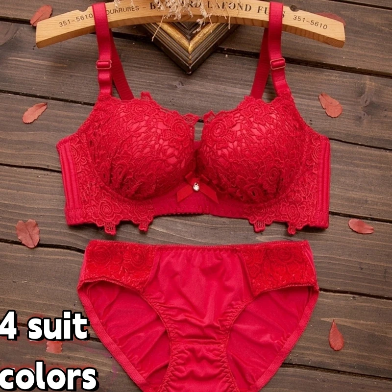 4 Sets Comfortable No Steel Ring Thin Cup Of Combination Underwear Explosive Japanese Lover Flower Girl Bra Suit