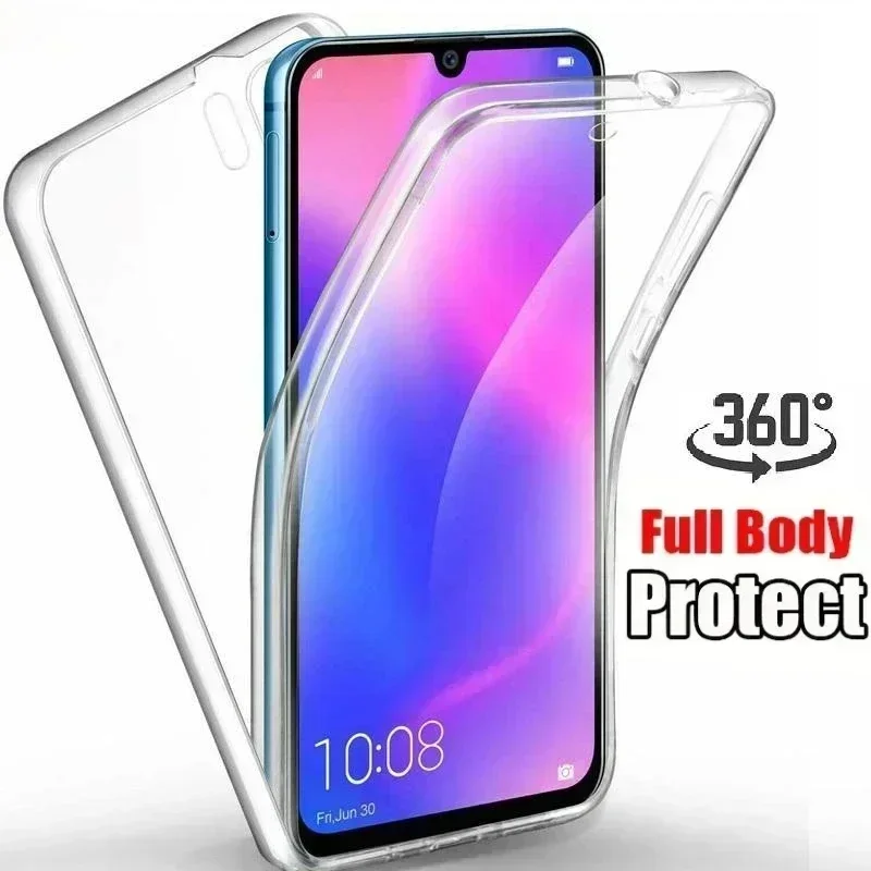 360 Full Body Cover Silicone Case For Oppo A58 A56 A55 A54 A53S A38 A36 A18 A17 A16 A58X Reno 5z 6z Double Transparent Cover