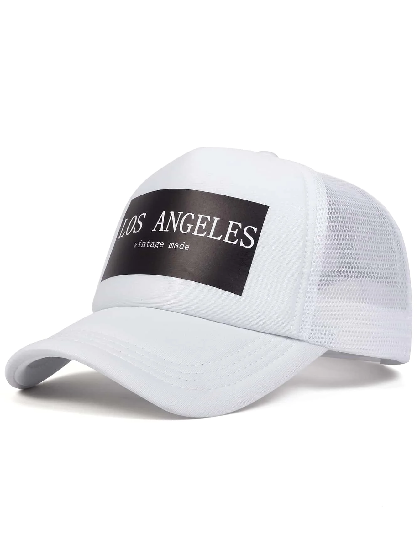 Unisex-Baseball-Netzkappen mit Los Angeles-Aufdruck, verstellbar, für den Frühling und Sommer, lässiger Sonnenschutzhut – Detail 8