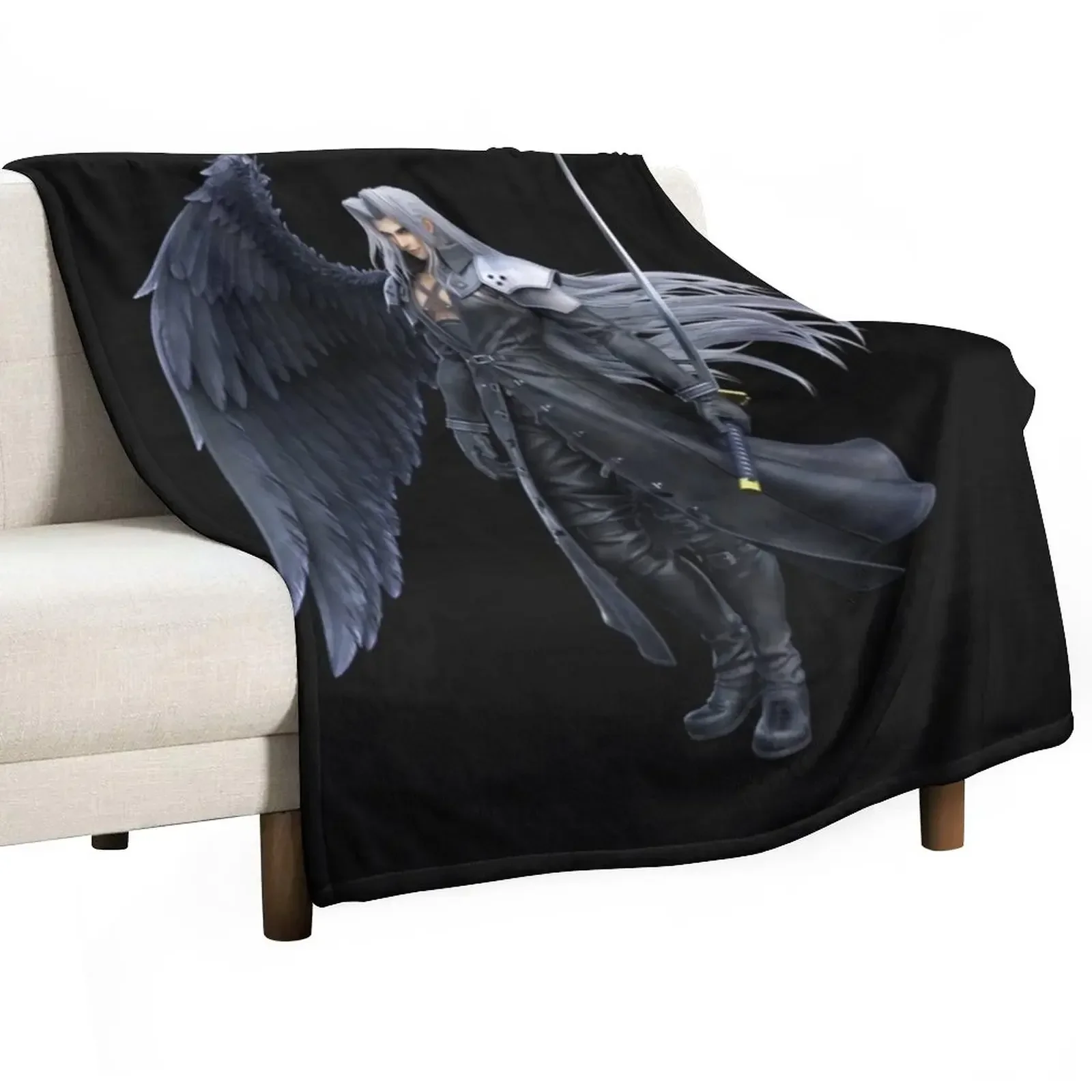 Sephiroth Smash Render Essential T-Shirt Throw Blanket Large Sofa Quilt Blankets