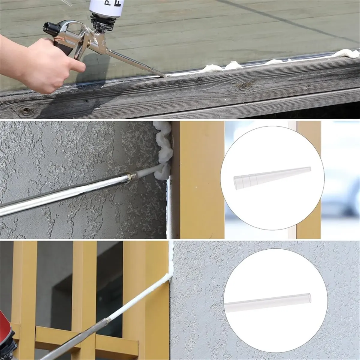 توزيع رغوة احترافي مقاس 7.5 بوصة مع سلة تفلونز غير لاصقة وصمام إبرة 2 عبوة