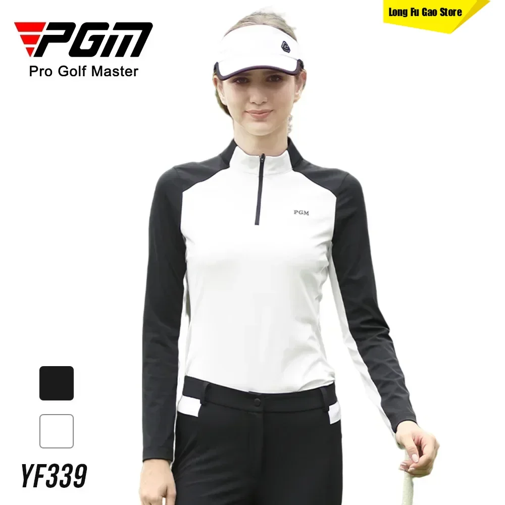 

2027PGM Golf Long Sleeve Women's Autumn and Winter hot High Spring Warm T-shirt Versatile Slim Golf Women's Set