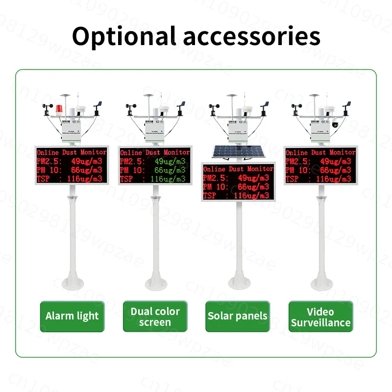 Dust Online Cloud System Environmental Monitoring for Temperature Humidity Noise Wind Pressure Atmosphere Parameter