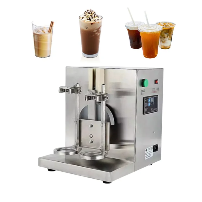 Más Vendidos 110V 220V taza doble té de burbujas jugo de fruta cafetería máquina agitadora con temporizador cóctel Boba coctelera de té de la leche