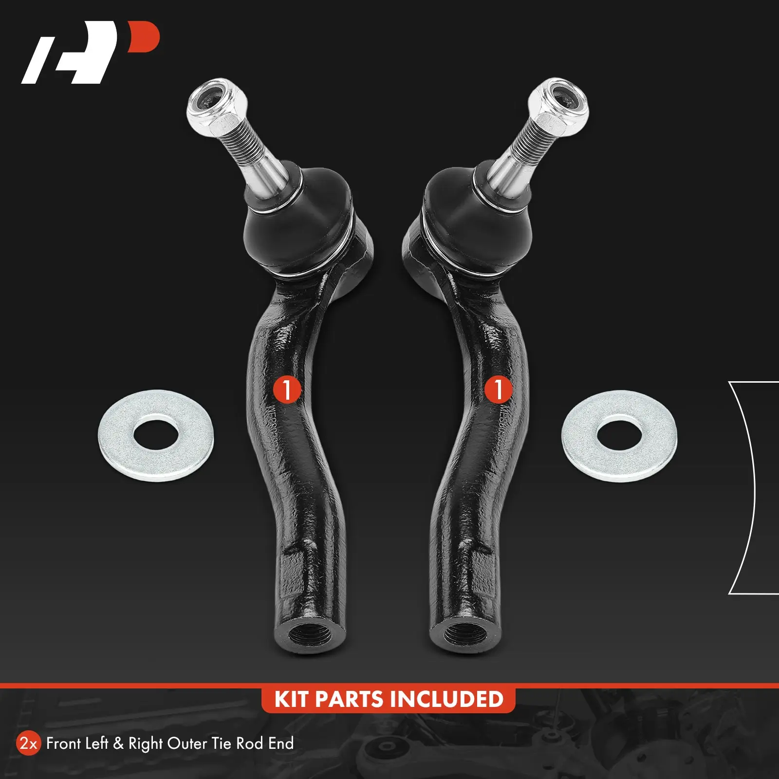 A-Premium 2x Front Left & Right Outer Tie Rod End for Toyota Prius 2004-2009