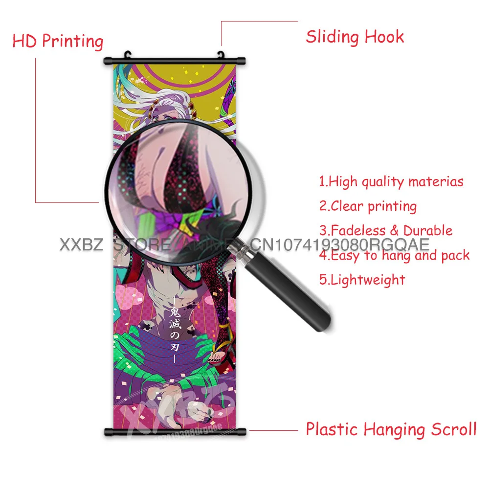 Dämonentöter rollen Bild Anime Kamado Tanjiro hängende Malerei Kamado Nezuko Home Decor Azuma Zenitsu dekorative Poster – Detail 6