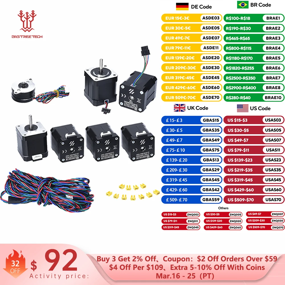 

BIGTREETECH Voron V2.4 LDO Motor Kit LDO Stepper Motor 3D Printer Parts Upgraded For Voron V2.4 DIY 3D Printer Extruder