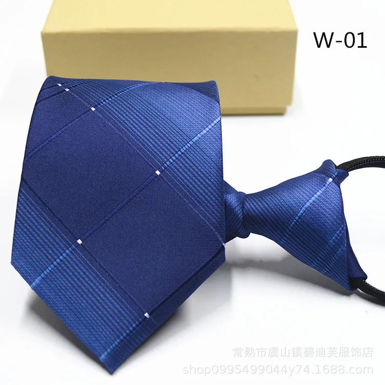 

New Men's Zipper Solid Color Tie in Stock 8c 6c Formal Business Wedding Groom Lazy Tie