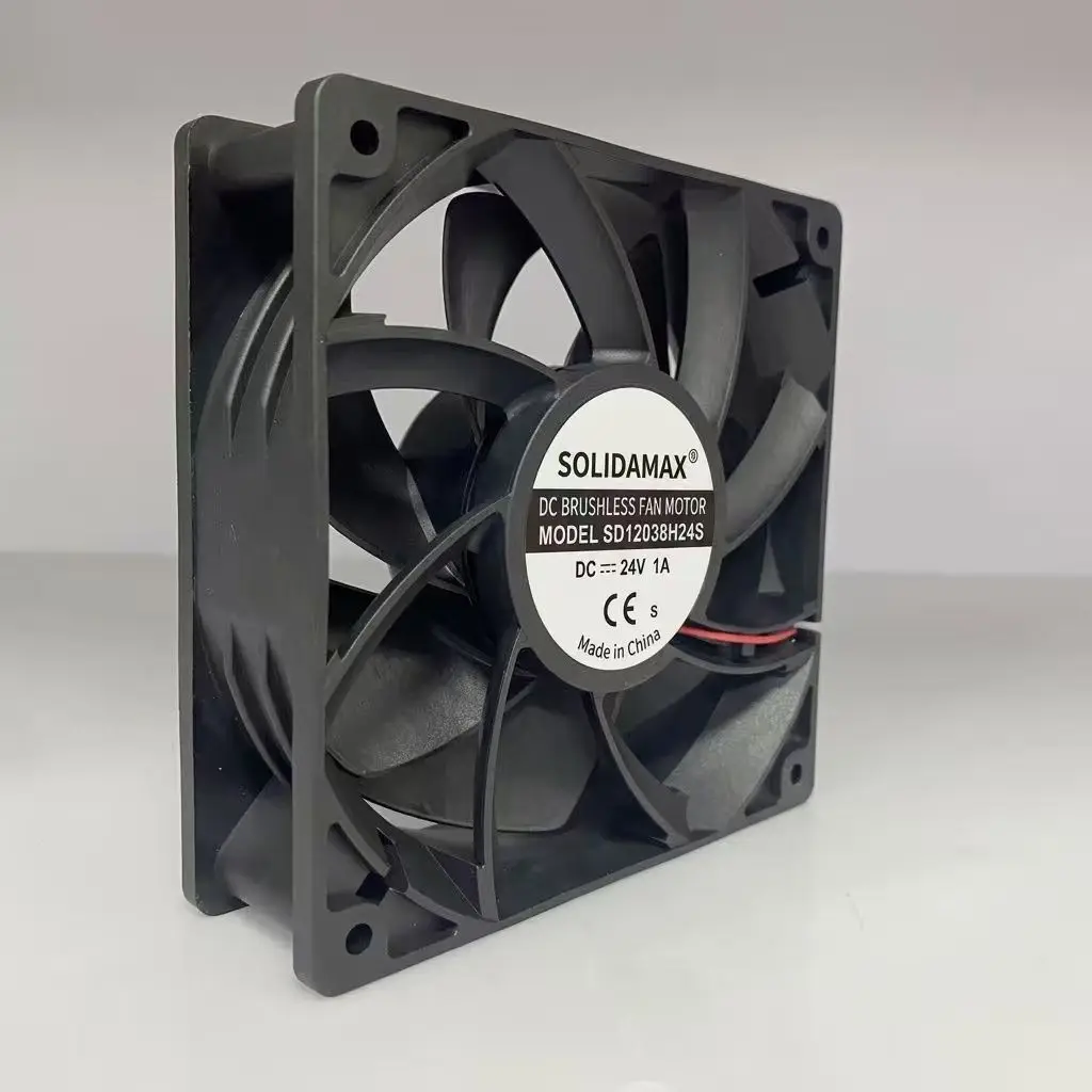 SOLIDAMAX SD12038H24S DC 24V 1.0A 24W 12038 120x120x38mm 2Pin Sleeve Bearing High Speed Server Inverter Chassis Case Fans