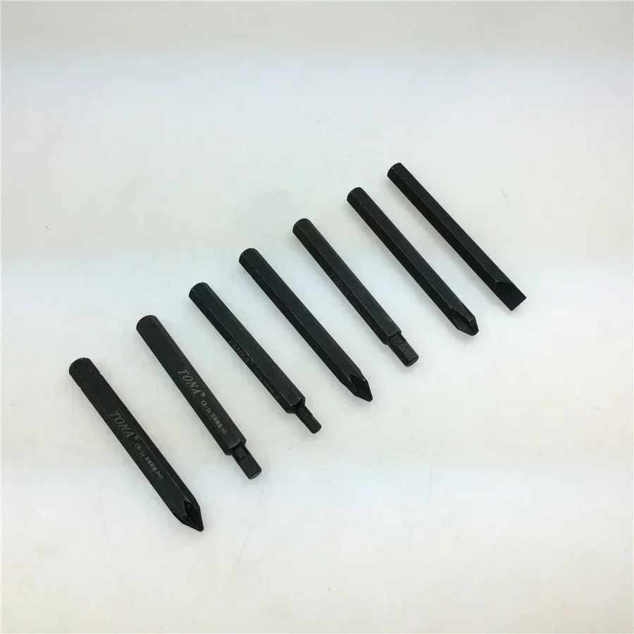 

Repair parts impact screwdriver chrome vanadium alloy steel super hard magnetic hexagonal batch 3 sets of impact batches