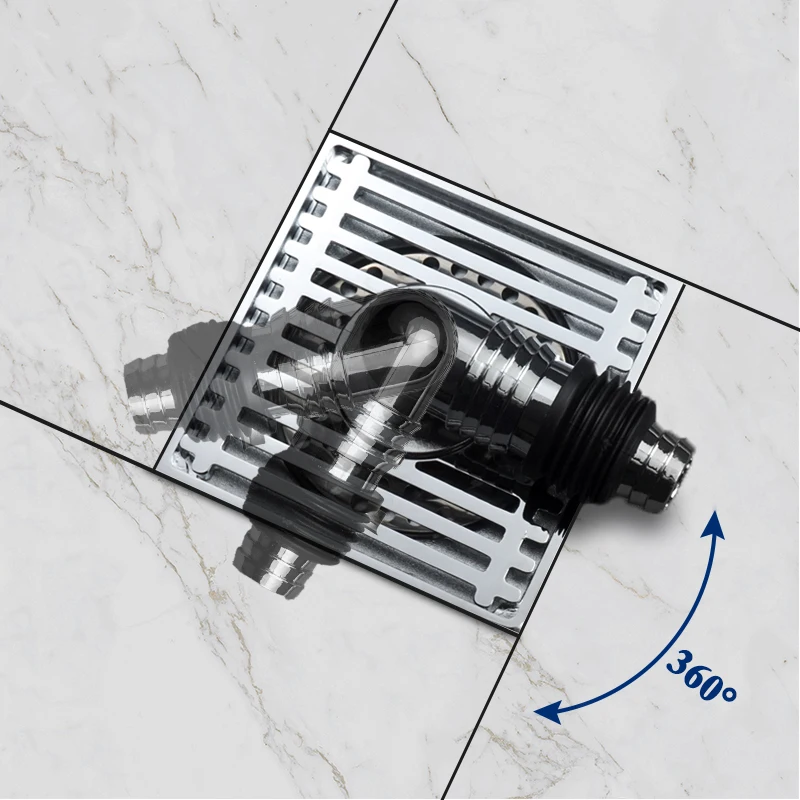 Imagem -02 - Floor Drain Cover Shower Waste Drainer Máquina de Lavar Joint Bathroom Kitchen Colander Floor Drains Black Antique Brass 10cm