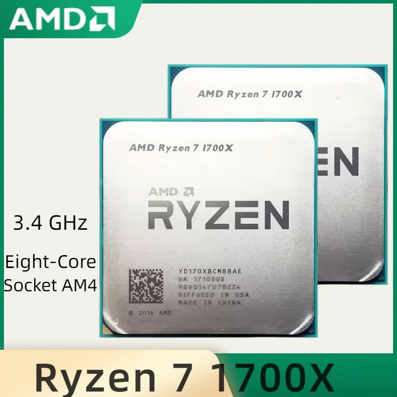 

AMD Ryzen 7 1700X R7 1700X 3.4 GHz Eight-Core CPU Processor YD170XBCM88AE Socket AM4