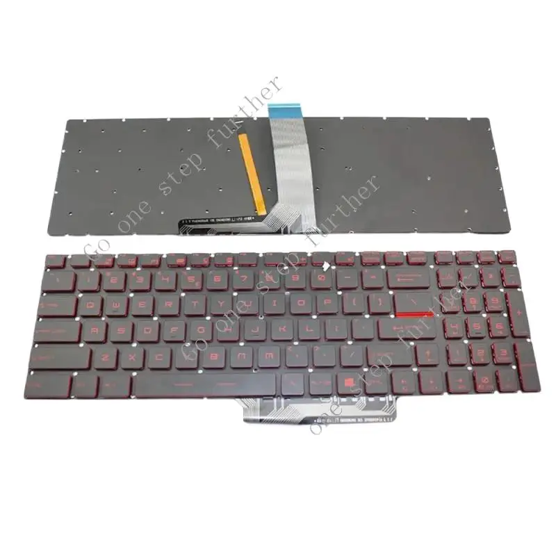 

WYORESY новая клавиатура с подсветкой для MSI GS63VR GP62 GT72 GS60 GP72 PE60 PE70 GL62 RED WORD US # @