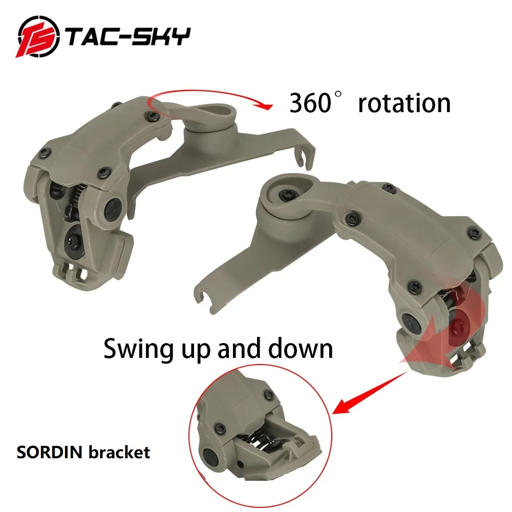 TS TAC-SKY Tactical Helmet MTEK FLUX PTS Rail Adapter Mlok Helmet Mount  Compatible with Tactical Airsoft  MSA SORDIN  Headset