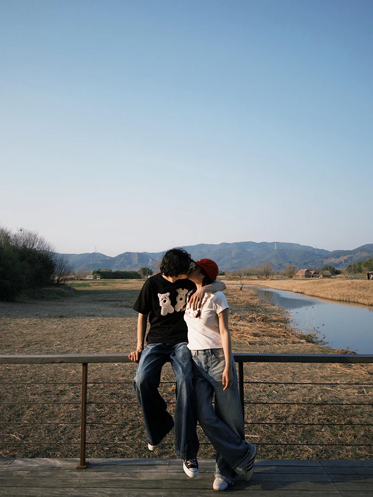 لطيف المرقعة المطرزة الكلب ort Sve تي شيرت مزيج القطن سليم صالح الصيف الأعلى للنساء الأزواج Faionable عادية المحملة